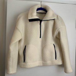 J. Crew Cream Sherpa Half Zip Size XS